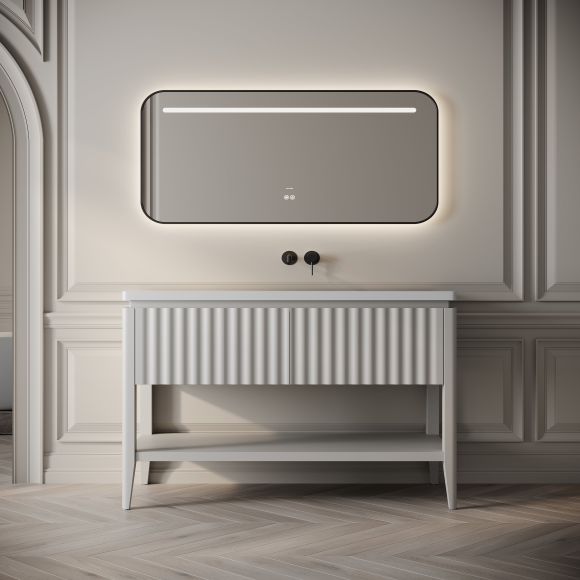 Kensington Vanity Unit & Stone Basin 1200mm Warm Grey