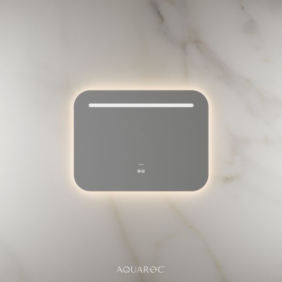 Lumiere Backlit & Demister Curved Mirror 800mm Frameless