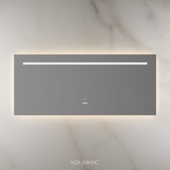 Lumiere Backlit & Demister Rectangle Mirror 1400mm Frameless
