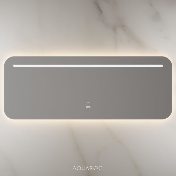 Lumiere Backlit & Demister Curved Mirror 1600mm Frameless