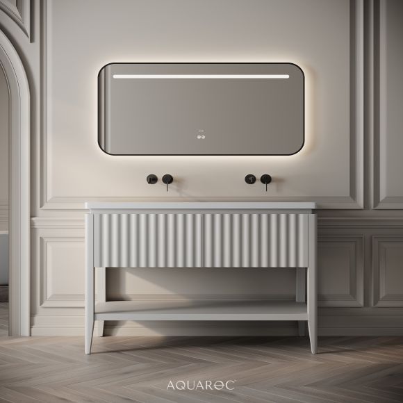 Kensington Double Vanity Unit & Stone Basin 1200mm Warm Grey