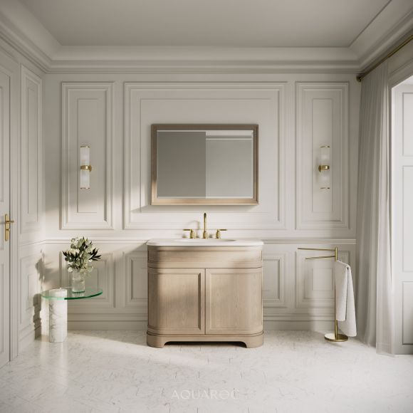 Hardwick Vanity Unit & Stone Basin Natural Oak 1000mm