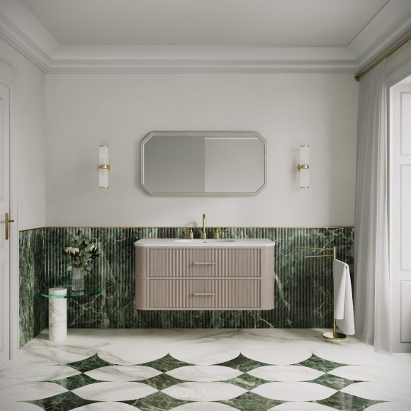 Savoy Wall Hung Vanity Unit & Stone Basin 1200mm Sabbia Grigio