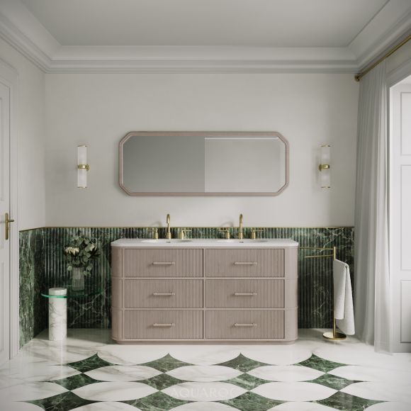 Savoy Double Vanity Unit & Stone Basin 1600mm Sabbia Grigio