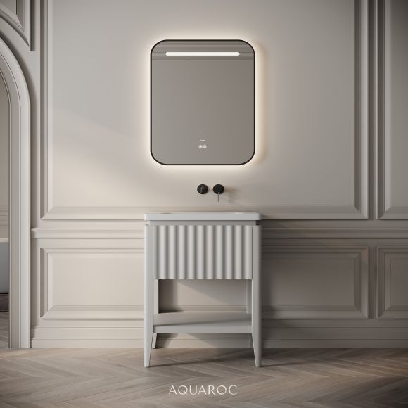 Kensington Vanity Unit & Stone Basin 600mm Warm Grey