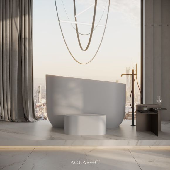 Soak Freestanding Japanese Soaking Stone Bath 1350mm