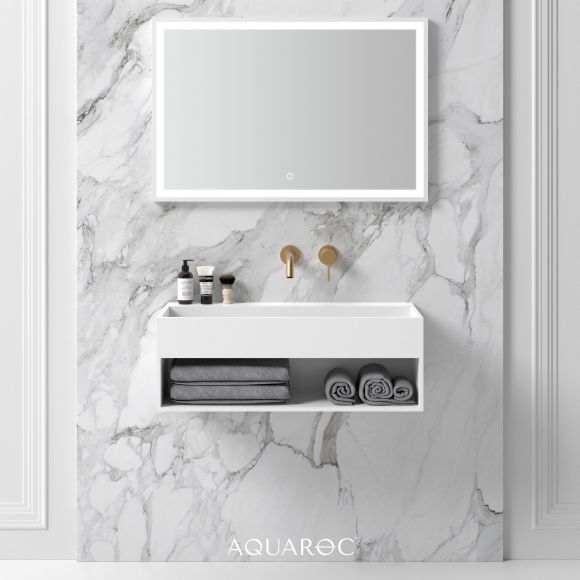 Quadra Wall Hung Stone Basin 800mm