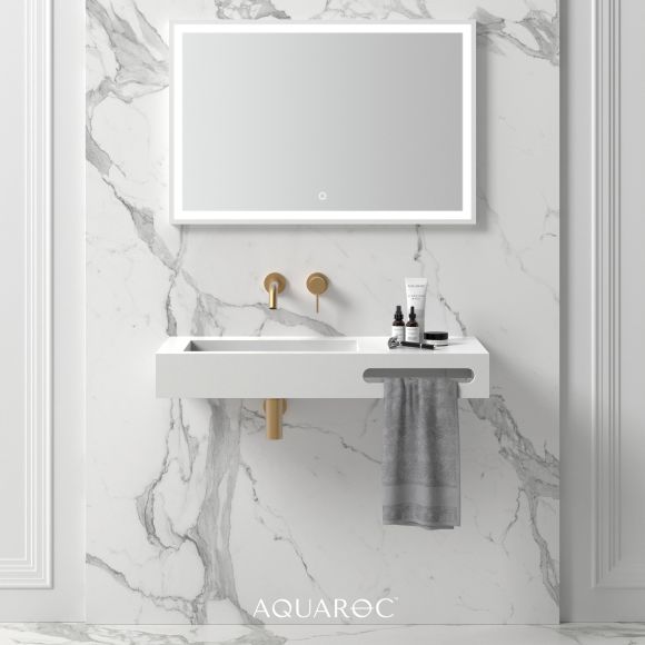 Fiora Wall Hung Stone Basin 900mm Towel Hole